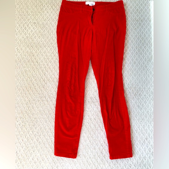 Red cord straight leg pants size 4 - Picture 1 of 3